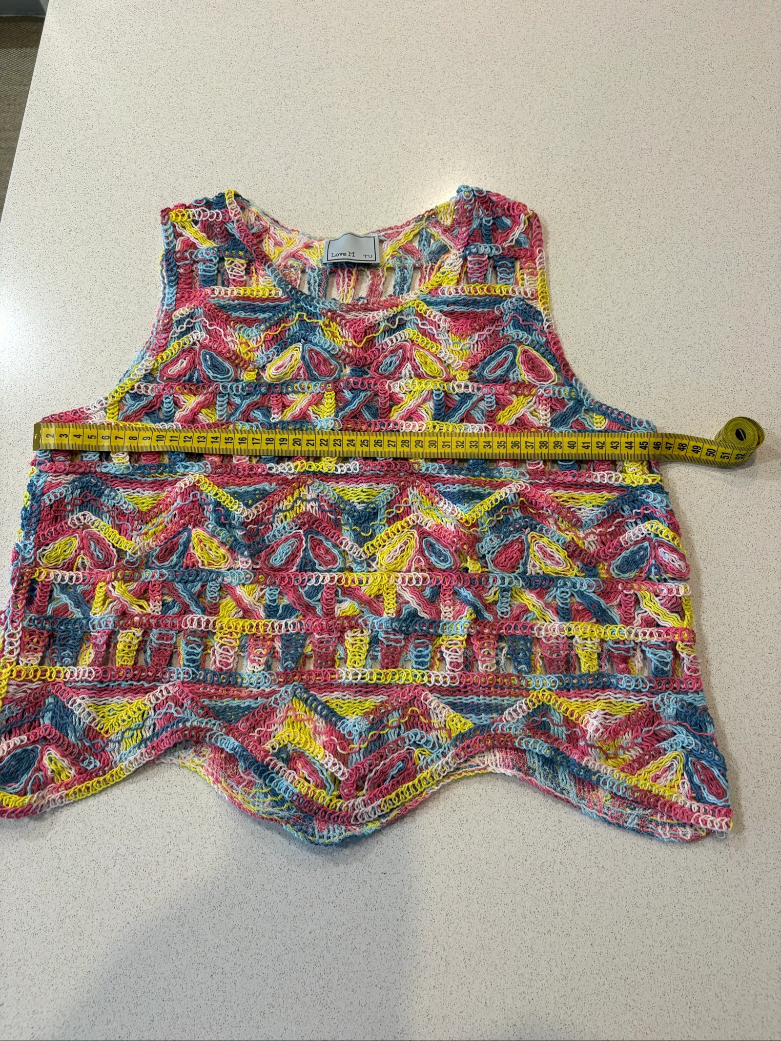 Bohemien top van haakwerk in veelkleurig Love M ONE SIZE – photo 4